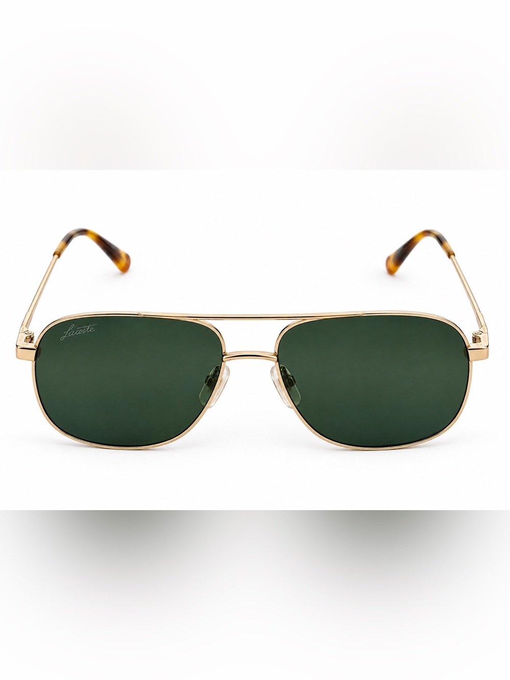 Lacoste L222SG 714 Gold Metal Green Lens Sunglasses